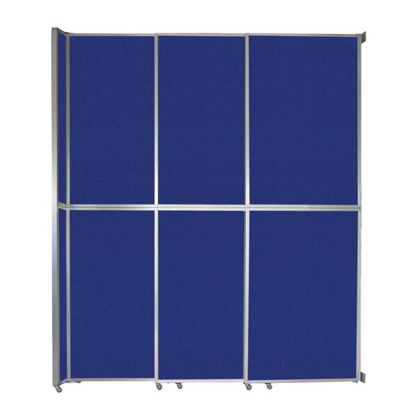 Operable Wall Sliding Room Divider 9'9" x 12'3" Royal Blue Fabric